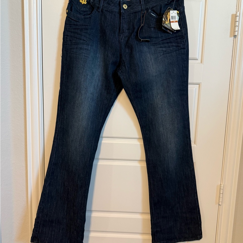 Dereon Women's Boot Cut Jeans - Dark Blue
